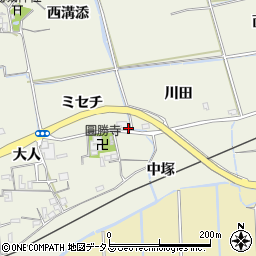徳島県鳴門市大麻町姫田ミセチ周辺の地図