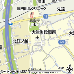 徳島県鳴門市大津町段関西53周辺の地図