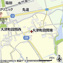 徳島県鳴門市大津町段関東4-1周辺の地図