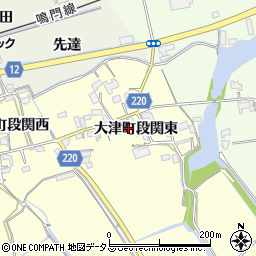 徳島県鳴門市大津町段関東周辺の地図