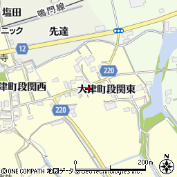 徳島県鳴門市大津町段関東13周辺の地図