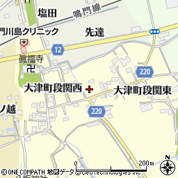 徳島県鳴門市大津町段関東84-7周辺の地図