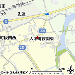 徳島県鳴門市大津町段関東14周辺の地図