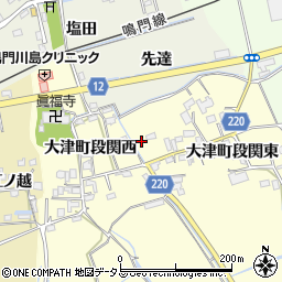 徳島県鳴門市大津町段関東84周辺の地図