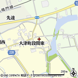 徳島県鳴門市大津町段関東24周辺の地図