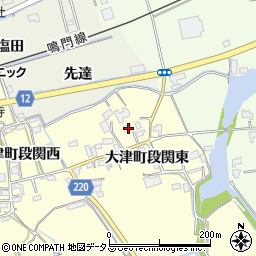 徳島県鳴門市大津町段関東61周辺の地図