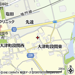 徳島県鳴門市大津町段関東70周辺の地図