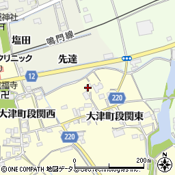 徳島県鳴門市大津町段関東67周辺の地図