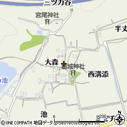 徳島県鳴門市大麻町姫田大森周辺の地図