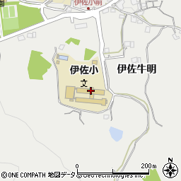 美祢市役所　伊佐学校給食共同調理場周辺の地図