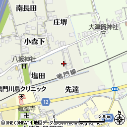 徳島県鳴門市大麻町姫田塩田25周辺の地図