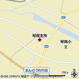 琴南郵便局周辺の地図