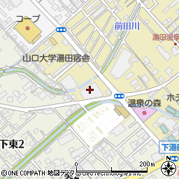 焼肉つなぐファーム　湯田店周辺の地図