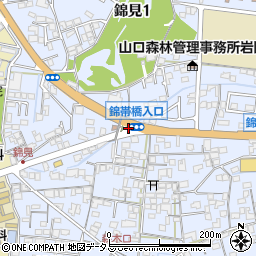 錦帯橋入口周辺の地図