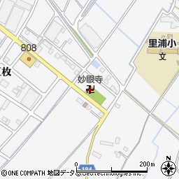妙眼寺周辺の地図