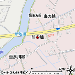 徳島県鳴門市大津町木津野前の越周辺の地図