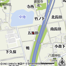 徳島県鳴門市大麻町姫田（五反田）周辺の地図