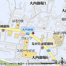萩山口信用金庫御堀支店周辺の地図