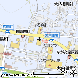 ユニクロ山口店駐車場周辺の地図