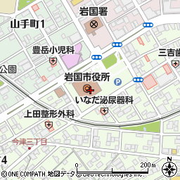 岩国市役所本庁　産業振興部・錦帯橋課周辺の地図