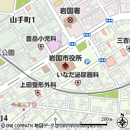 岩国市役所本庁総合政策部　財政課周辺の地図