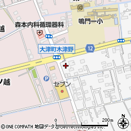 徳島県鳴門市大津町吉永1-4周辺の地図