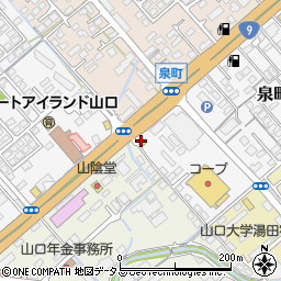 松屋山口店周辺の地図