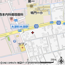 徳島県鳴門市大津町吉永8周辺の地図
