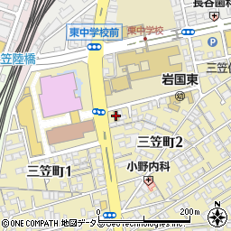 ファミリーマート岩国三笠町店周辺の地図