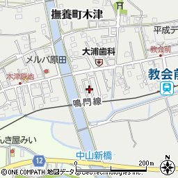 徳島県鳴門市撫養町木津574周辺の地図