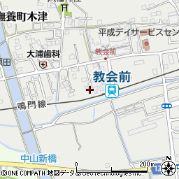 徳島県鳴門市撫養町木津593周辺の地図