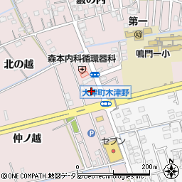 徳島県鳴門市大津町木津野仲ノ越84周辺の地図