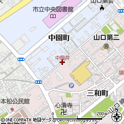 中讃井周辺の地図