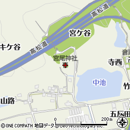 宮尾神社周辺の地図