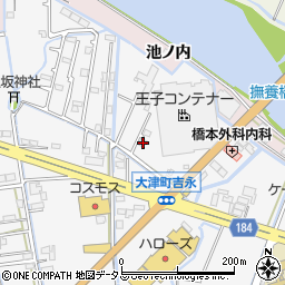 徳島県鳴門市大津町吉永452-10周辺の地図