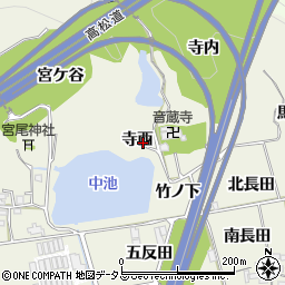 徳島県鳴門市大麻町姫田寺西周辺の地図