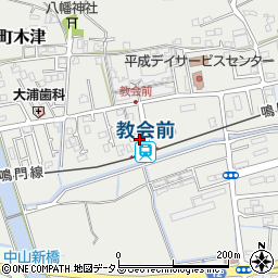 徳島県鳴門市撫養町木津598周辺の地図