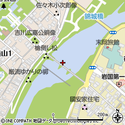 錦帯橋周辺の地図