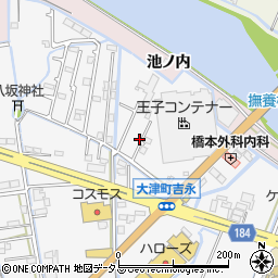 徳島県鳴門市大津町吉永452周辺の地図