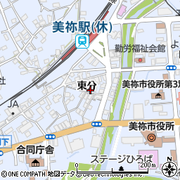 美祢市役所　病院事業局・経営企画室周辺の地図
