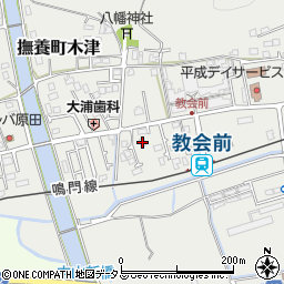 徳島県鳴門市撫養町木津590周辺の地図