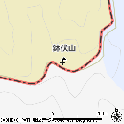 鉢伏山周辺の地図