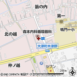 徳島県鳴門市大津町木津野仲ノ越85-10周辺の地図