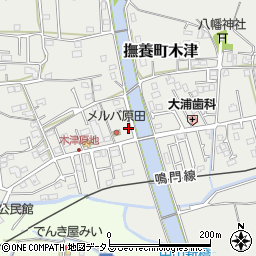 徳島県鳴門市撫養町木津493-9周辺の地図