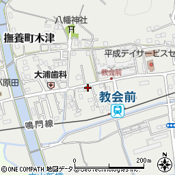 徳島県鳴門市撫養町木津591-6周辺の地図