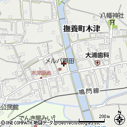 徳島県鳴門市撫養町木津493-7周辺の地図