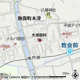 大浦歯科医院周辺の地図