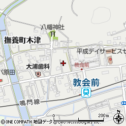 徳島県鳴門市撫養町木津468周辺の地図