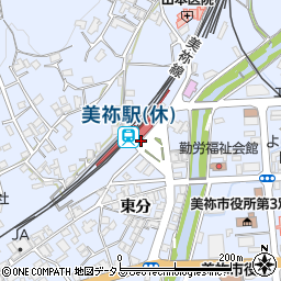 美祢駅周辺の地図