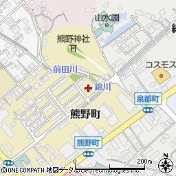 山口大学熊野荘周辺の地図